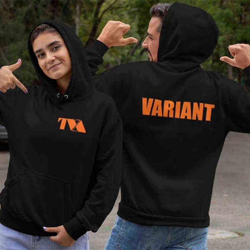 Nieuwe Loki Hoodies TVA Variant Letter Print Streetwear Heren Dames Mode Oversized Sweatshirts Hoodie Trainingspuls Pullover Kleding G1229