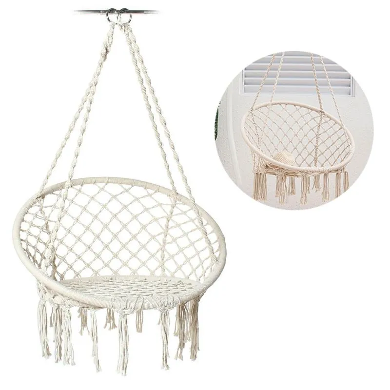 Camp Möbler Exquisite Hammock Chair Fringe Tassels Rund Hängande För Fritid