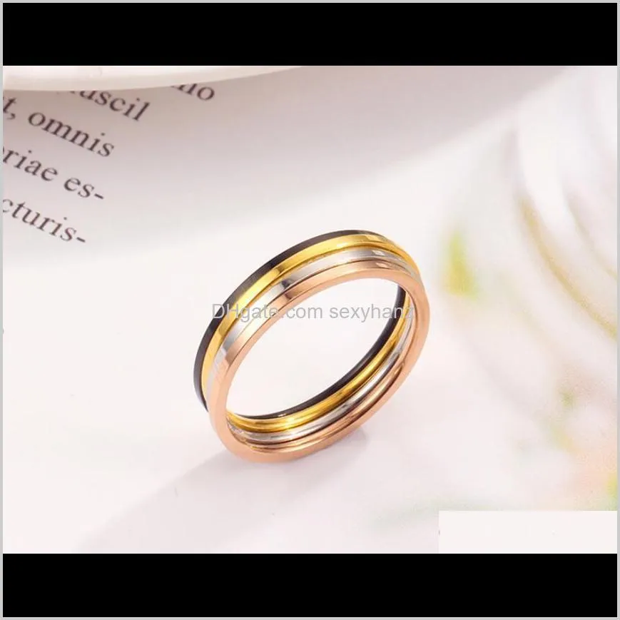 simple 1mm fine tail ring smooth titanium steel lady`s ring metal alloy adjustable lady rings gold silver black rose gold jewelry size