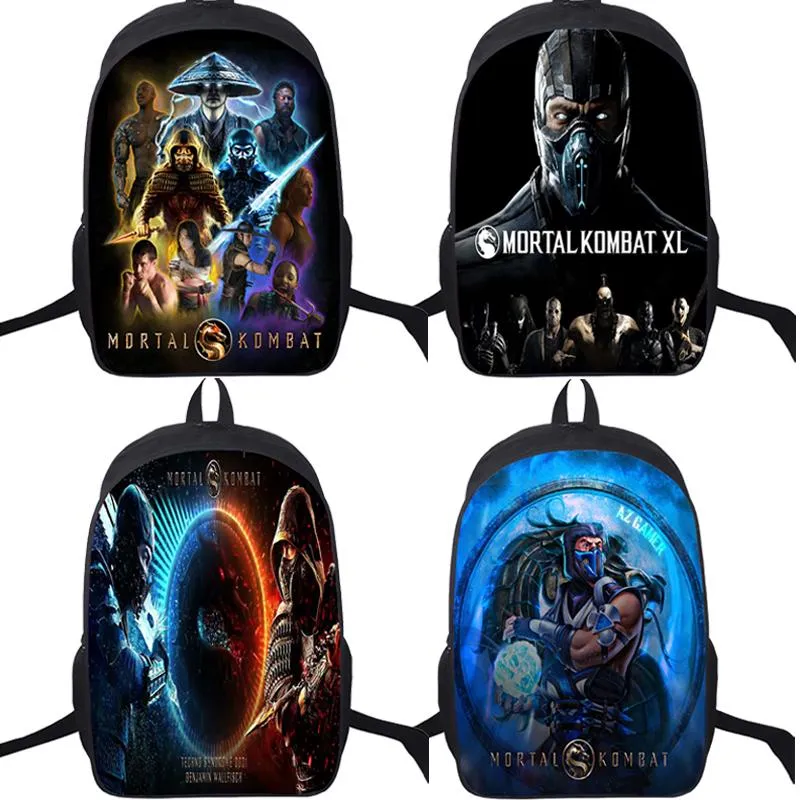 Sac à dos de haute qualité Mortal Kombat pour garçons et filles, sac à dos d'école pour adolescents, sac à dos pour ordinateur portable, Mochila, retour aux cadeaux