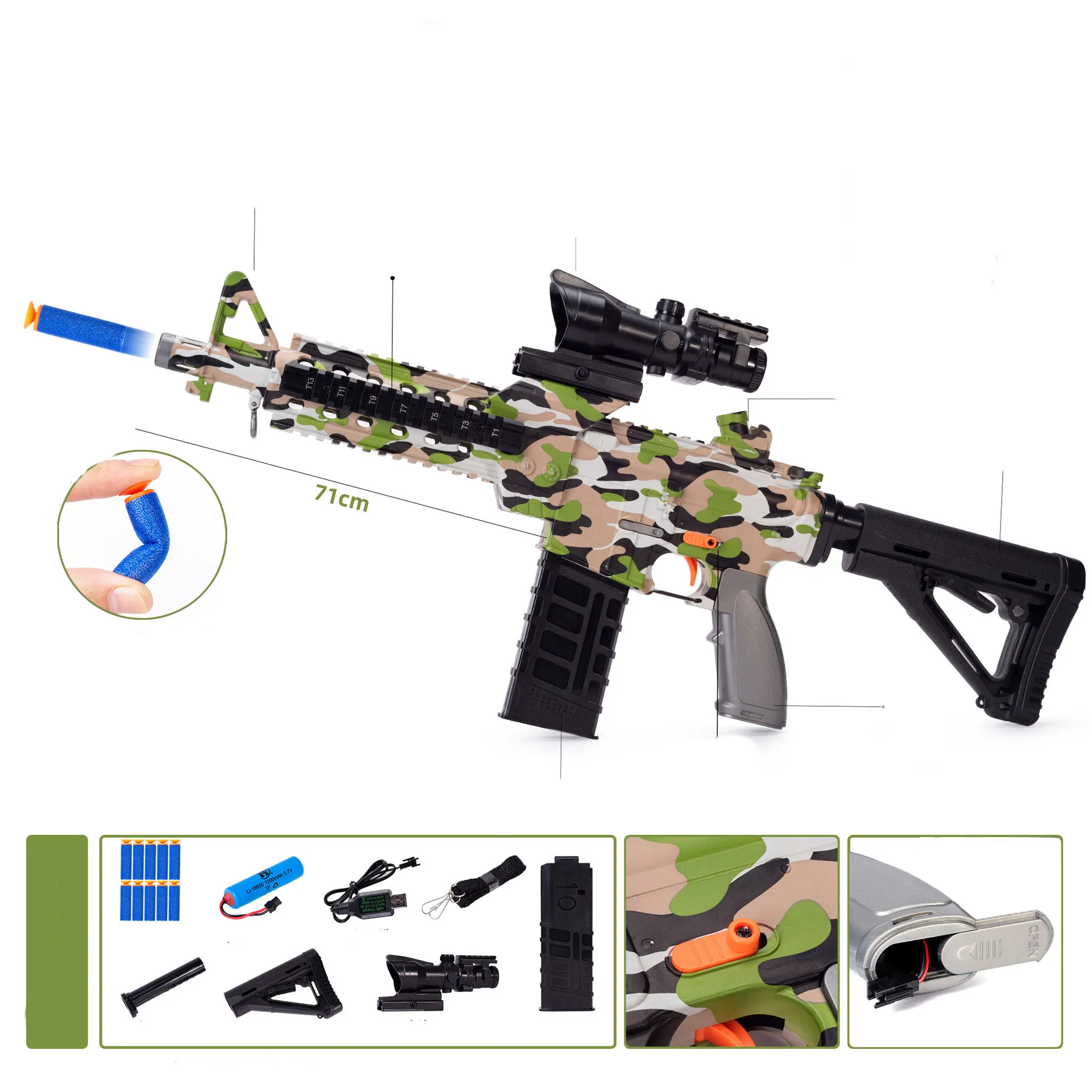 Pistolets jouets électriques M4A1 Blaster avec balle molle enfant pistolet fusil Sniper lanceur CS combat pour adultes enfants garçons