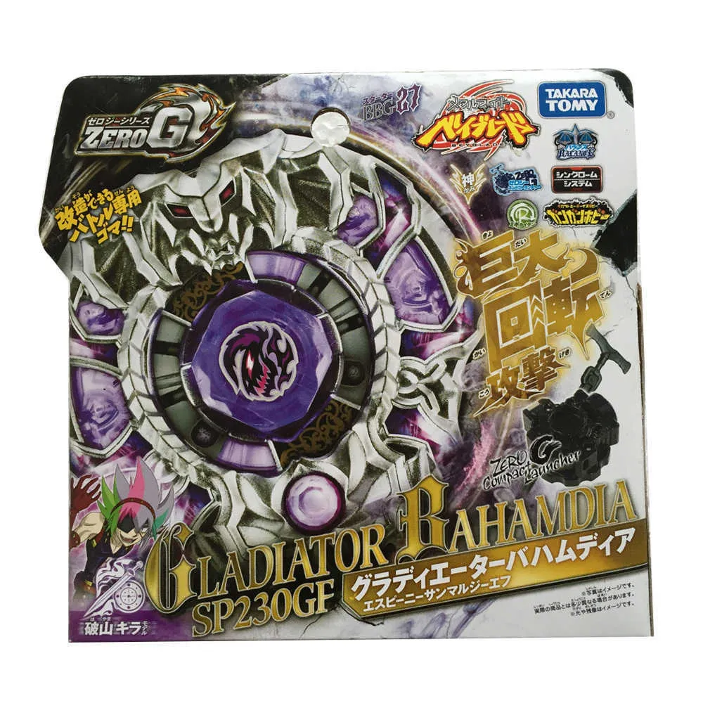 Takara Tomy Prawdziwy Oryginalne Stopy Beyblade Metalowe Zabawki Spinning Burst Fusion Gladiator Bahamdia BBG27 SP230GF X0528