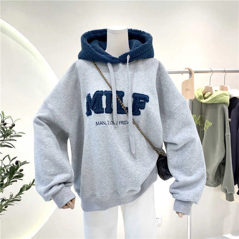 Sudaderas Con Capucha Bordadas Con Estampado De Letras Sudaderas Con Capucha De Invierno Para Mujer Ropa De Mujer A La Moda De Talla Grande Estilo Pijo 210910 De 15 58 DHgate