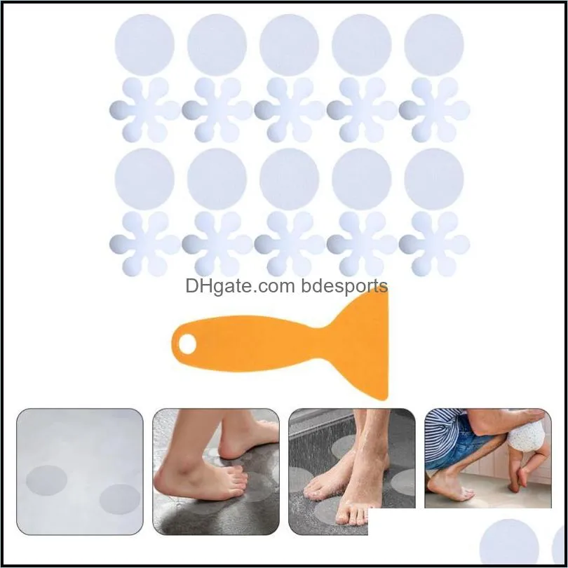 Aessories Bath Home Gardeth Mats 1 Set Antiscivolo Trasparente Peva Sticker Bagno Scale Drop Delivery 2021 Z67Qc