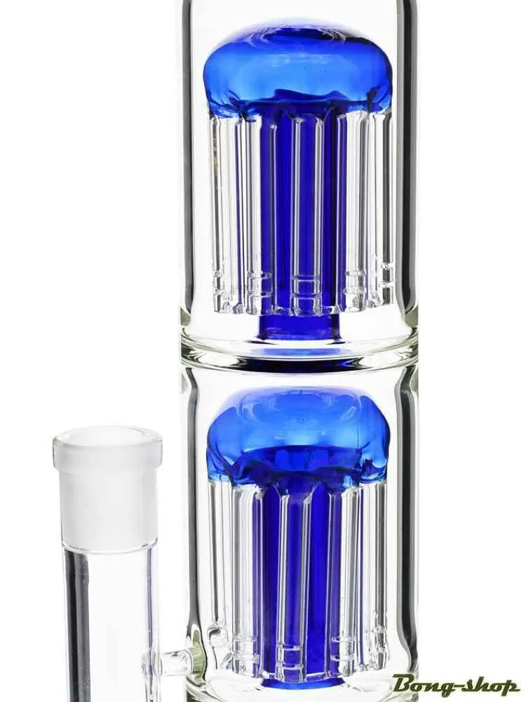 Hookahs Glass Bong "verwende groene Speranza" dubbele boom perc dome percolator water Big 19 "