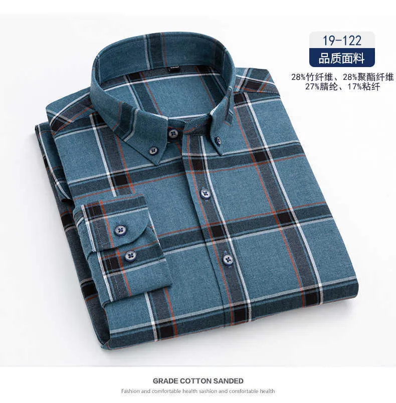 Luxury Mens Classic Full Sleeve Oxford Shirt Men With Brushed Fabric, Plaid  Pattern, Soft And Loose Fit, Button Down Closure, And Checkered Detailing  210609 From Dou02, $23.23