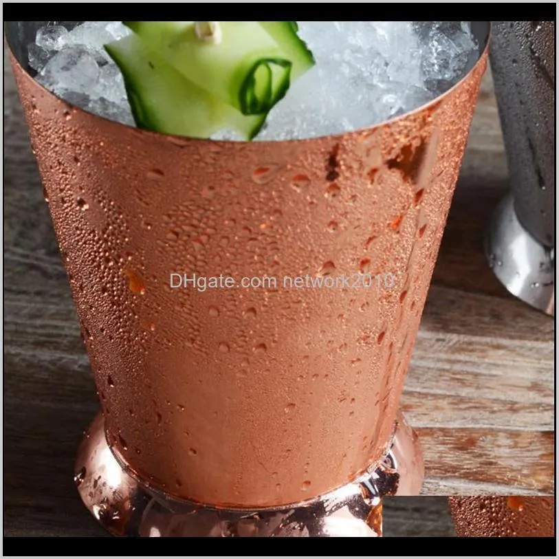 304 stainless steel cocktail glass mint mule mojito horn cup rose gold coffee beer mug party barware kitchen water juice drinkware