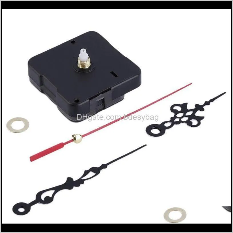 diy quartz clock movement mechanism long spindle red hands repair diy kit set clock accessories shipping