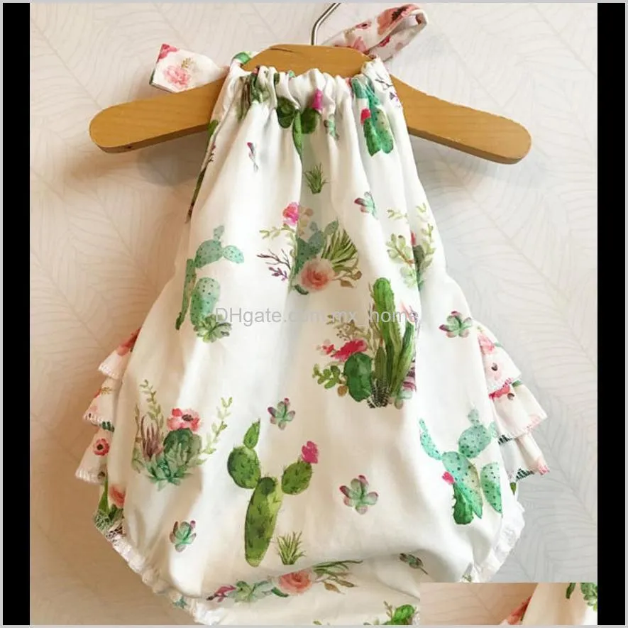 baby girls rompers backless cake bandage bow elastic mermaid arrow tent cactus printed jumpsuit infant toddler clothing summer beach