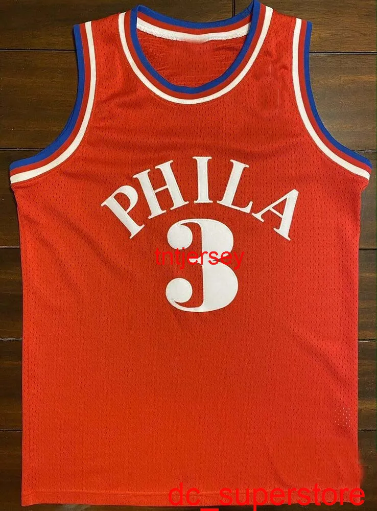 100 Stitched Vintage Allen Iverson Basketball Jersey Mens Women Youth