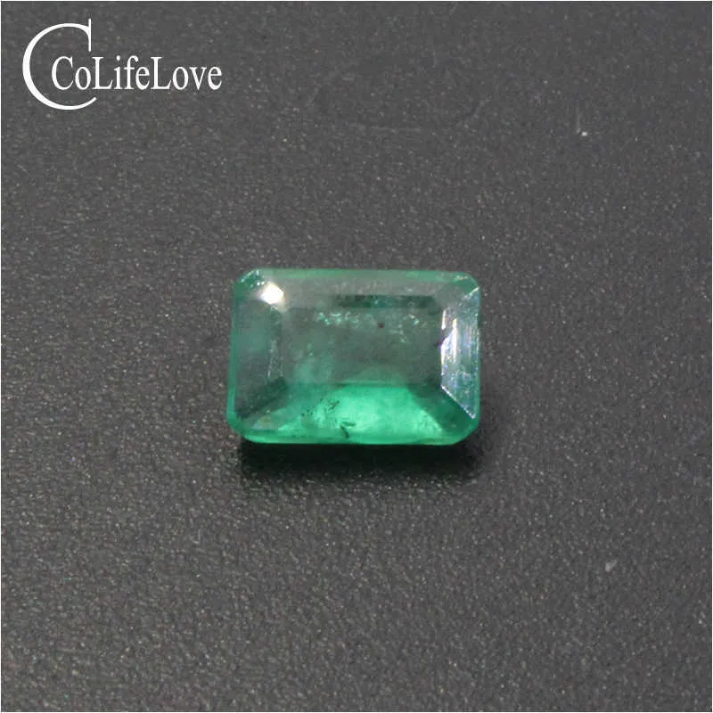 5mm * 7mm 0.7ct Real Natural Emerald Gemstone Emerald Cut Emerald Losse Gemstone H1015