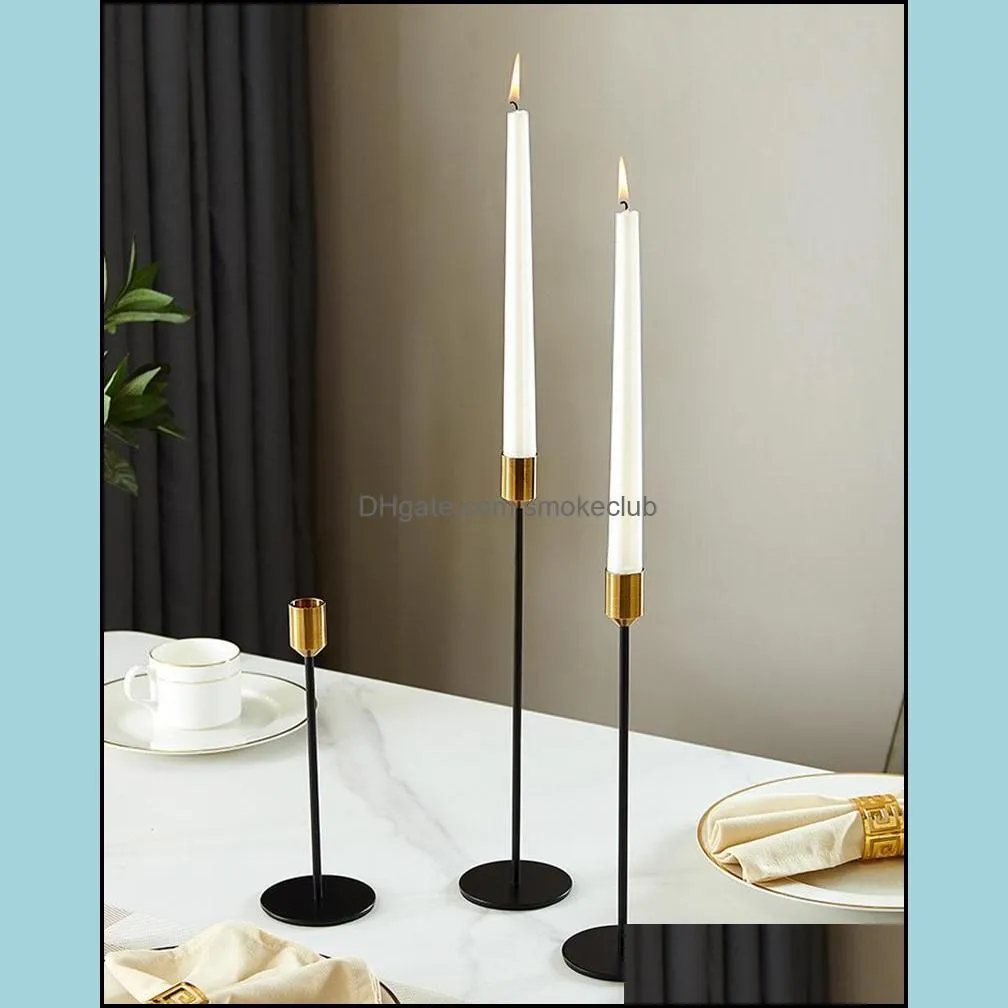Candle Holders 1PCS Iron Art Candlestick Originality,Single Head Candlestick,Romantic Wedding, Christmas, Year Candlelight Dinner Table