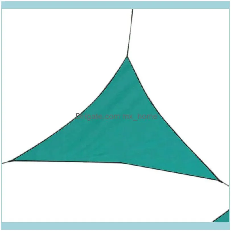 Pcs Waterproof Triple-Cornered Sun Shelter Awning Parasol Canopy Garden Patio Shade Sail Cloth-Green & Light Green