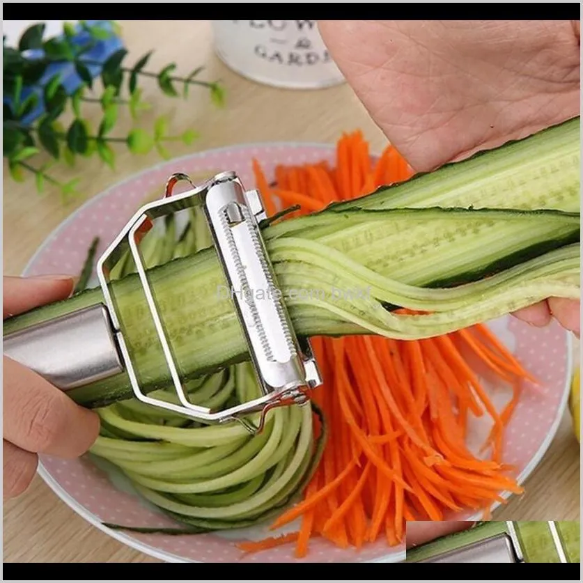 high quality stainless steel potato cucumber carrot grater julienne peeler vegetables fruit peeler double planing grater tools
