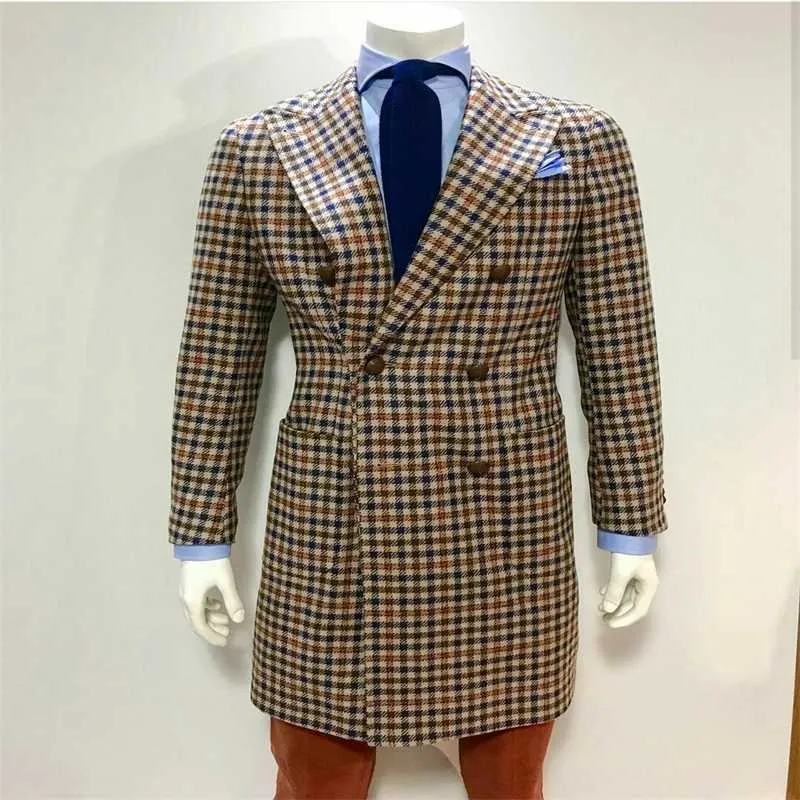 Trajes de una pieza para hombres El más nuevo diseñador Traje de novio largo Personalizado Tuxedo Fit Party Outfit Guapo Abrigo de algodón formal para el mejor hombre X0909