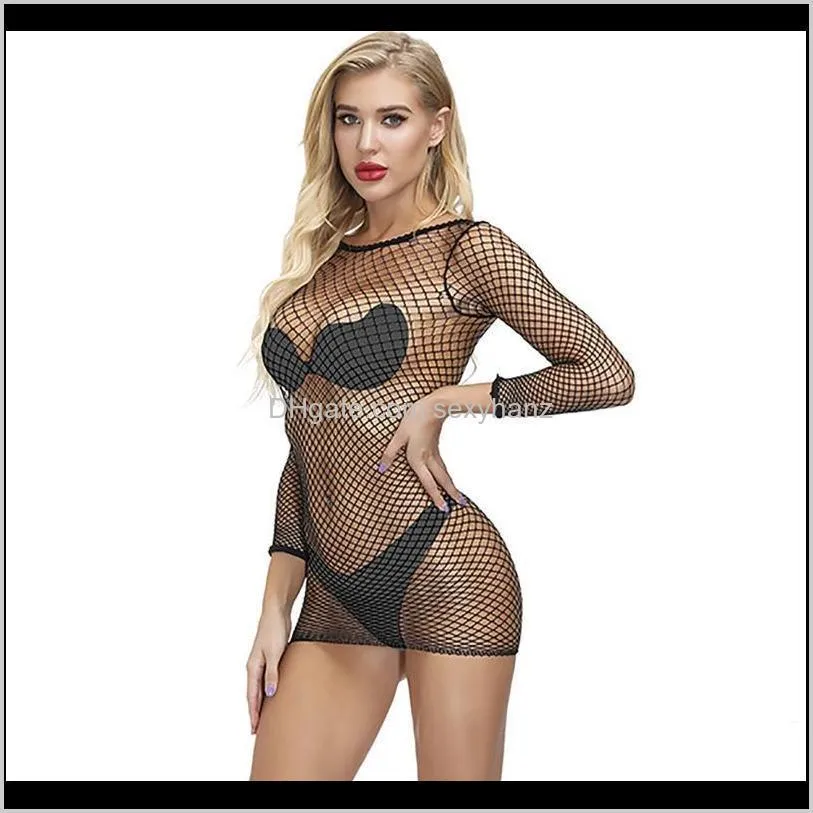 sexy bodystockings women babydoll lingerie underwear fishnet open crotch catsuit mesh tights erotic bodysuit sleepwear#0115