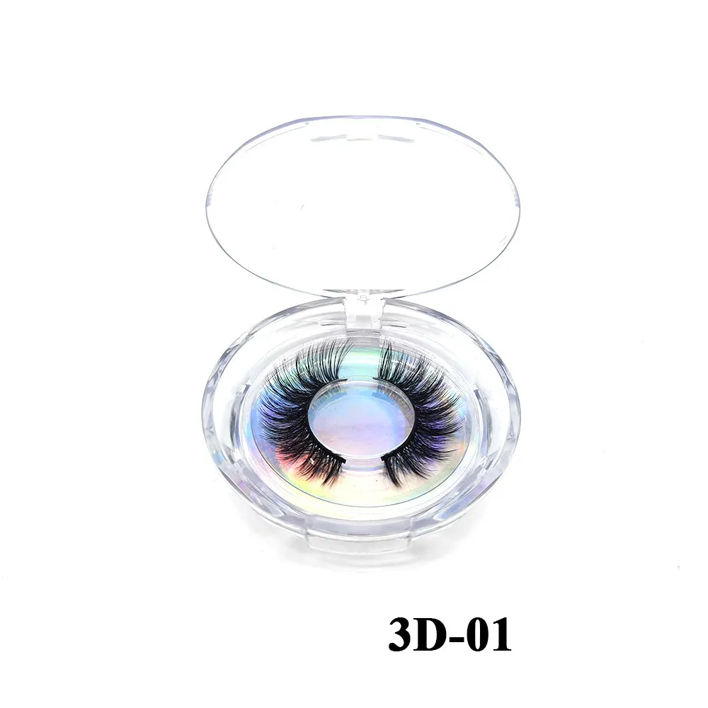 Partihandel Natural Short 3D Lashes Makeup Faux Mink Eyelashes Cruelty Gratis Fake Lash Extension i Bulk Eyelash smink