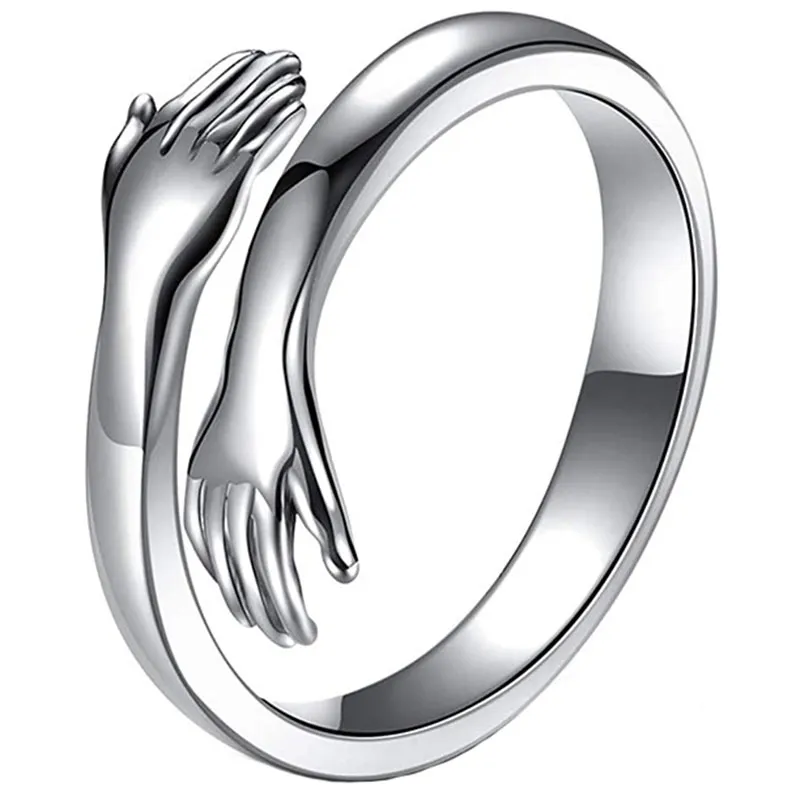 Luxury Brand Designer Band Rings Women 925 sterling silver ring hug shape 2022 valentine day gift couple Lover Jewelry