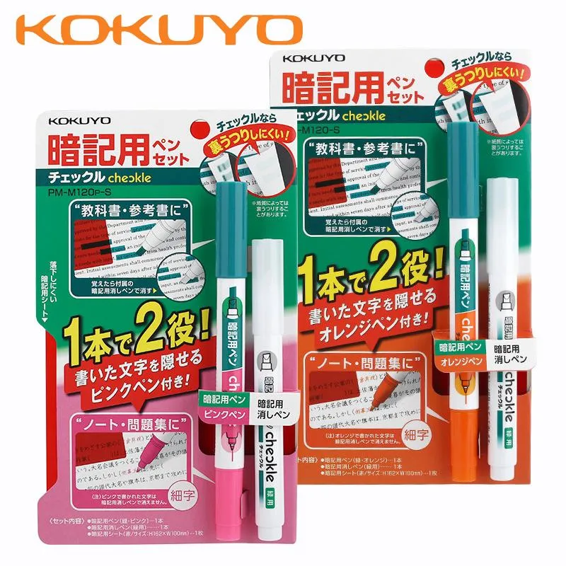 Highlighters Japan Kokuyo Words Recitation Marker PM-M120 Elimination Highlighter Pen Set