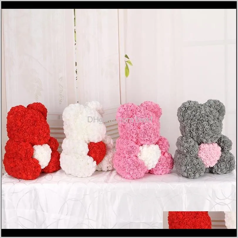 100 pieces teddy bear of roses 3cm foam wedding decorative flowers christmas decor for home diy gifts artificial flowers