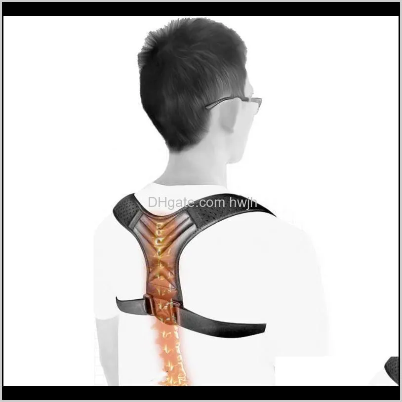 Back Corrector Belt Women Men Prevent Slouching Relieve Pain Posture Straps Clavicle Support Brace Drop Iqbtj Htjpc