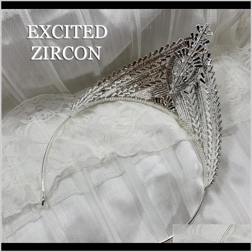 princess crown excited zircon classic design elegant wedding bridal hair jewelry tiaras crowns women zircon princesa