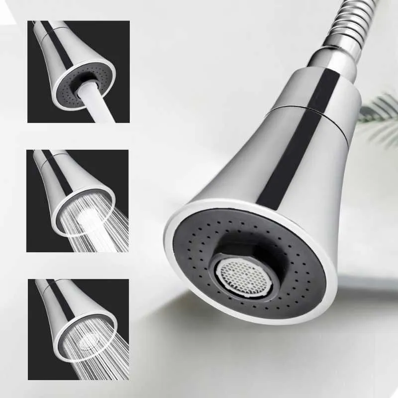 Kitchen Faucets Universal Water Faucet Accessories Tap Adjustable Pressure 360 Rotating Conditioner Saving Shower Nozzle Adapter