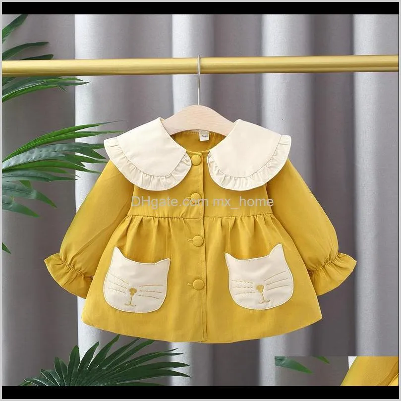 Coat Outwear Clothing Baby Kids Maternity Drop Delivery 2021 Spring Born Girl Jacket Child Girls Baby Birthday Clothes Outerwear Coats 2Ogi M