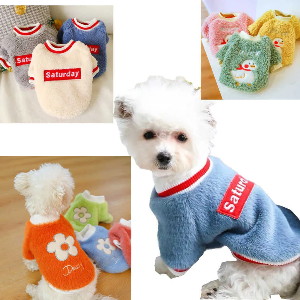 Roupas para cão de estimação Lambswool vestuário quente roupas para poodles Sheryl Bulldog francês casaco de cachorro para pequena roupa de animal de estimação do cão 211007