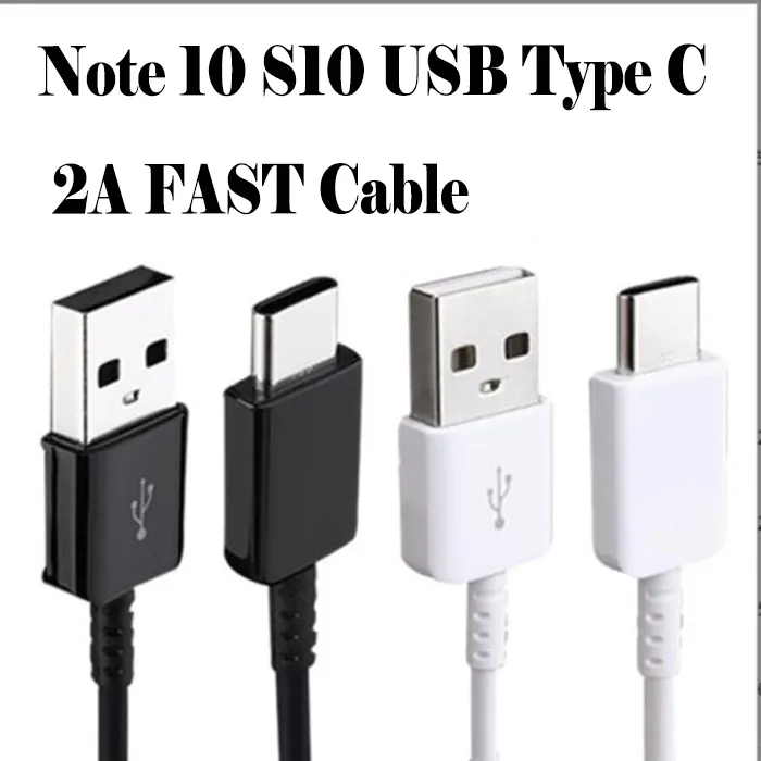OEM USB Type C Cable 2A FAST Charger Cables for Samsung Galaxy Note 10 S10 S10E S10P EP-DG970BBE Quick Charging S11 Chargers Type-C