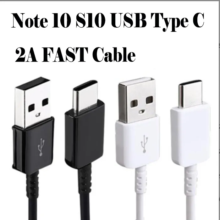 OEM USB C Tipi Kablo 2A Samsung Galaxy Note 10 S10 S10E S10P EP-DG970BBE Hızlı Şarj S11 Şarj Cihazları Type-C için HIZLI Şarj Kabloları