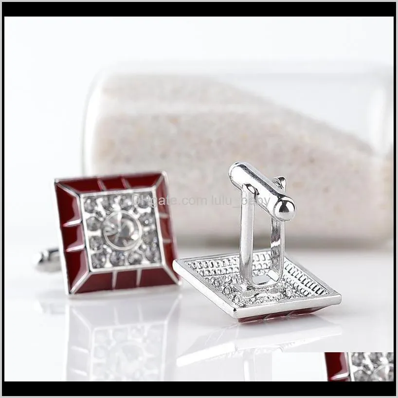 cufflinks enamel diamond wedding business suit sleeve button cuff links for men fashion jewelry will and sandy new