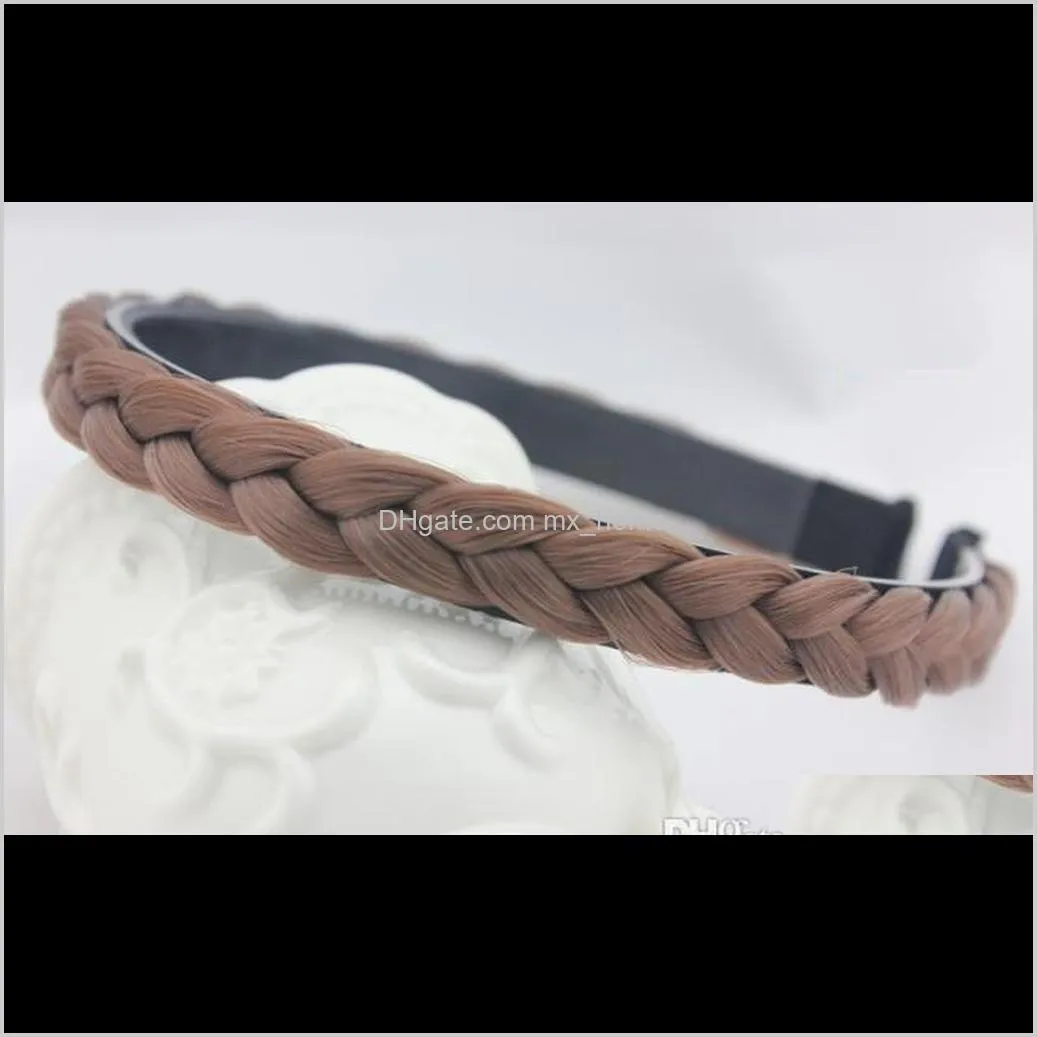 30pcs/lot new synthetic fashion hair band for woman plaited headbands braided hair accessories shipping k5636