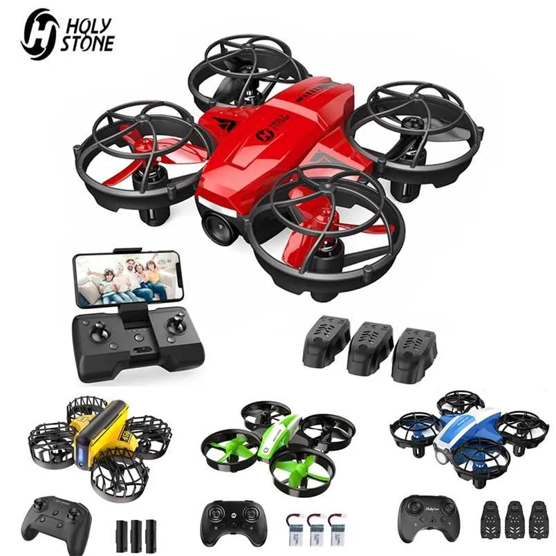 Kutsal Taş Mini RC Drone 720 P Kamera Başsız Drones Quadrocopter Bir Anahtar Arazi Otomatik Hovering 3 Piller Helikopter 211104