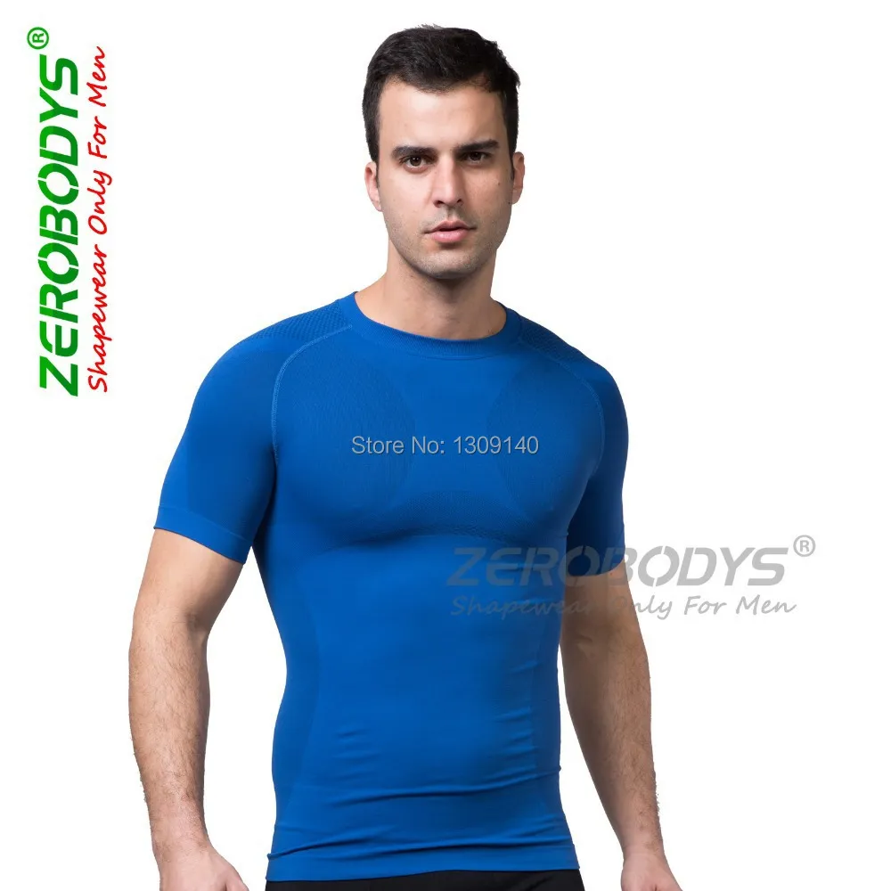 Mannen Compressie T Afslanken Body Shaper Shapewear Kleding Fitness Shirt SceuplT Muscle Tummy Girdle Top Ondergoed B391