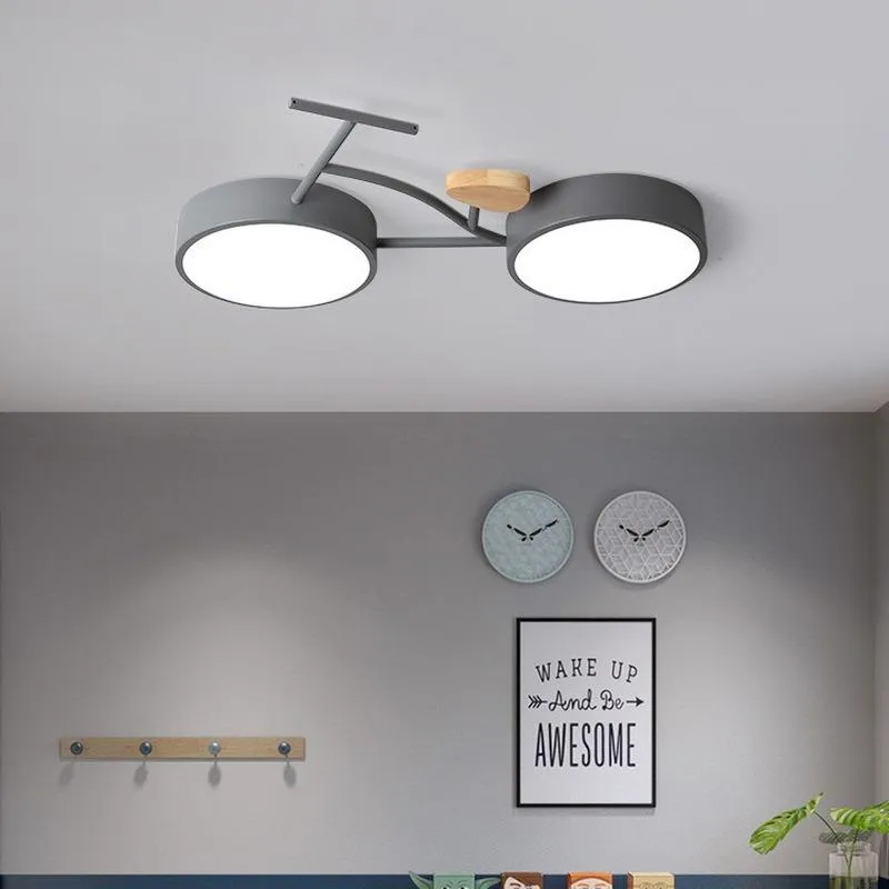 Światła sufitowe osobowość w stylu europejskim nowoczesne badanie sypialni proste kreatywne dzieciak z pokojem lampy LED Rowering Modelowanie LX112412