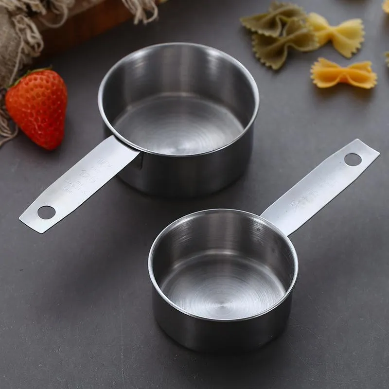 Stainless Steel Measuring Cups Tool Stackable Coffee Milk Powder Seasoning Measure Spoons Sets Home Kitchen Baking Tools DBC BH4725