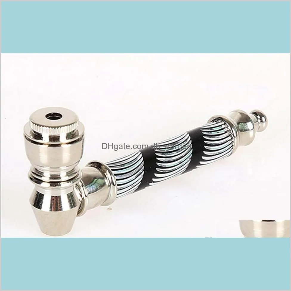 10pcs/lot colorful smoking pipes metal pipe