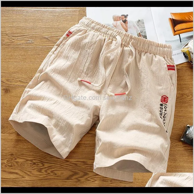 cotton linen mens shorts newest summer casual shorts men fashion men short bermuda beach short pants chinese style joggers male siyp#