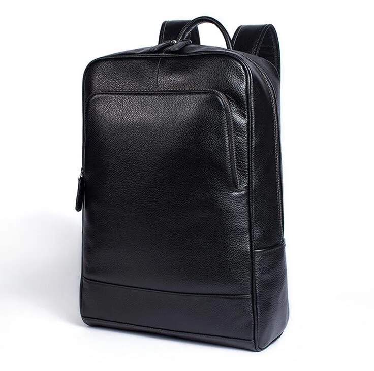 2021 echtes leder männer rucksack tragen-beständig reisetaschen rindsleder tote computer rucksäcke beiläufige business männer doppel schulter tasche 2292