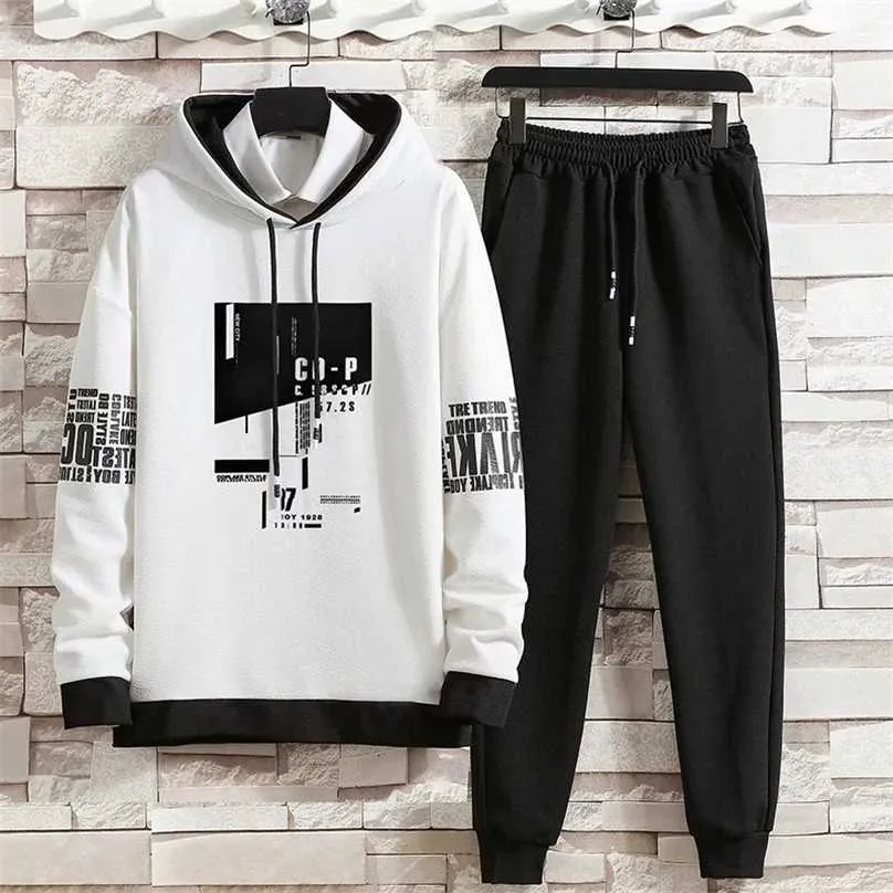 Autumn Winter Mens Printed Yellow Hoodie Men And Sweatpants Set Male Clothing From Lu01 14.11 DHgate.Com
