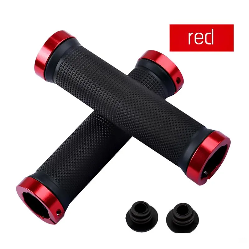 Fietsstuurcomponenten West Biking Handgreep Bar Grips Bicycle MTB Road Ends Double Lock Anti-Skid Rubber Aluminium Legering Fietsonderdelen