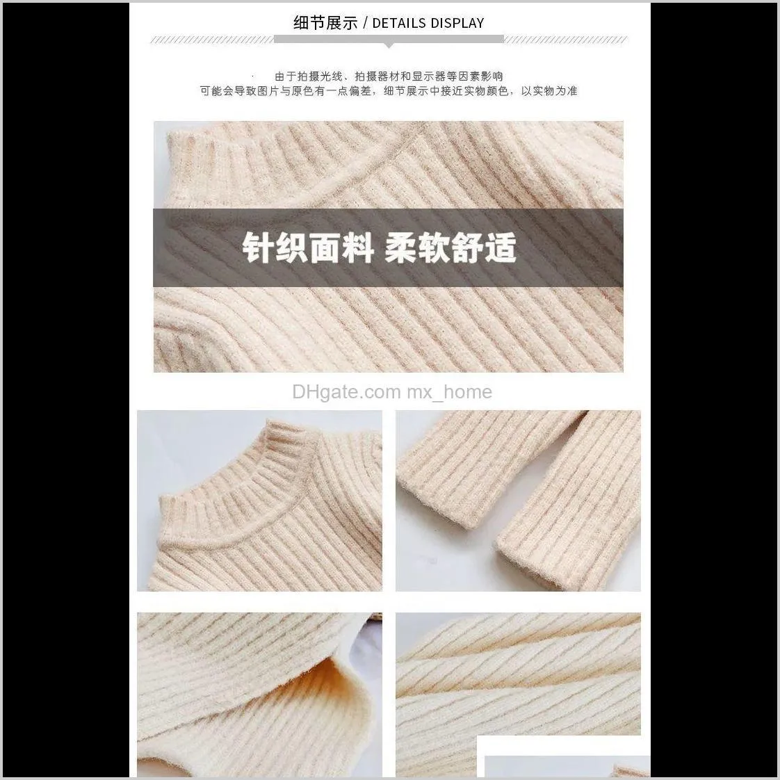 children`s pullover teen girls mink fleece thick mid-length girl knit bottoming shirt pullover sweater knitted 4-11 yrs kids clothes