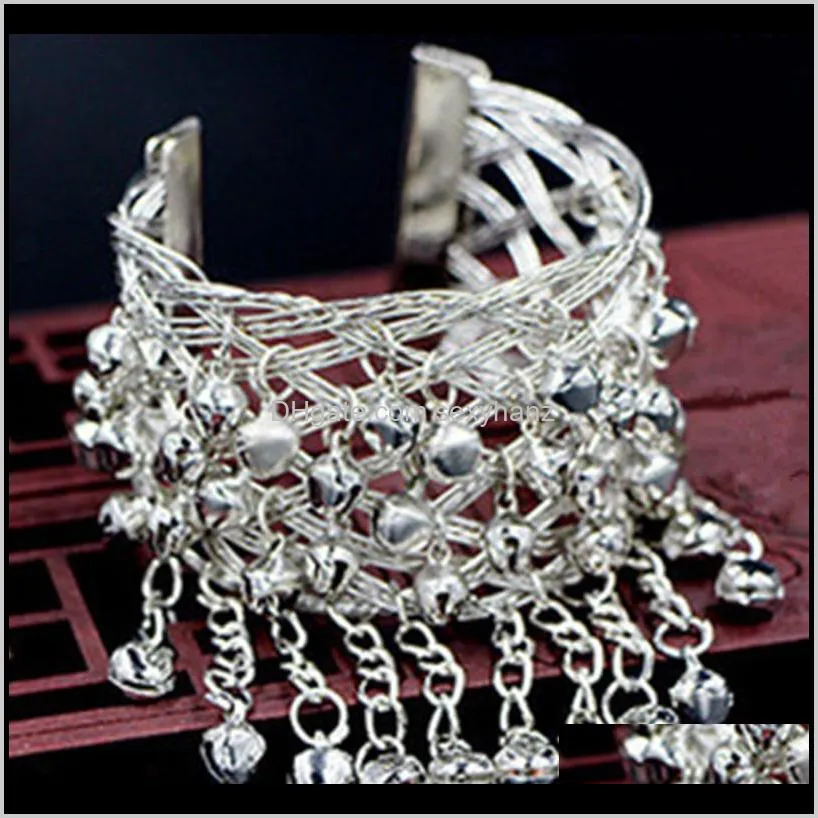 girl`s prom bracelet woman retro alloy bell bracelet merge chain fashion summer beach jewellery accessories for dance