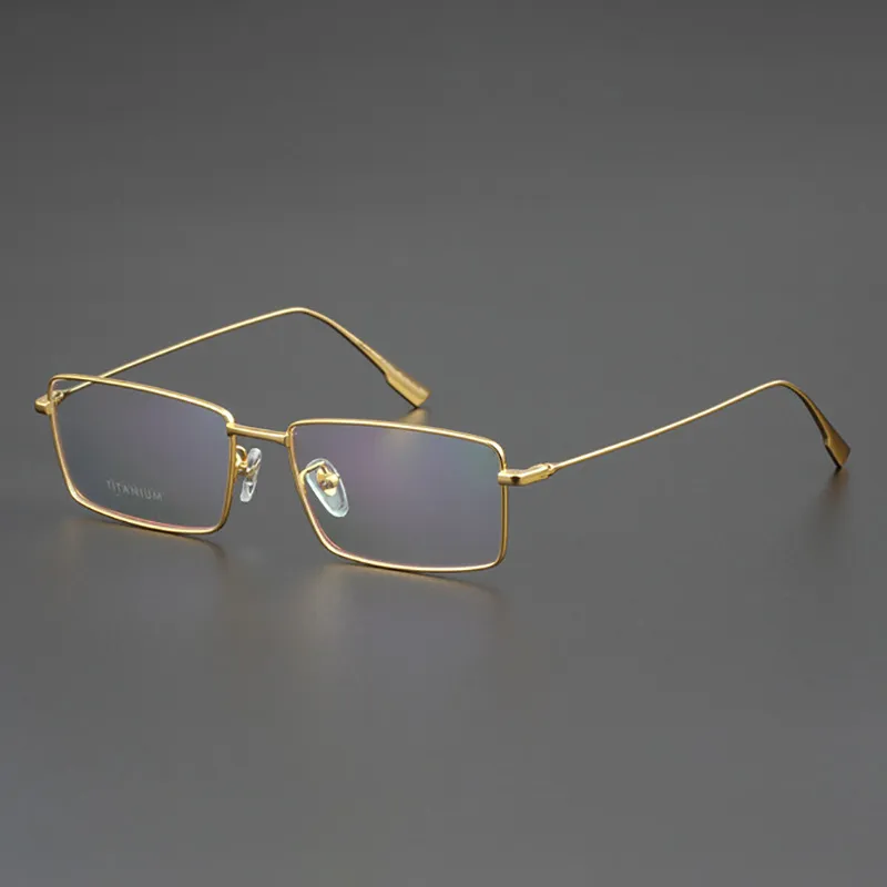 Evove Gold Brillen Frames Mannen Titanium Bril Optische Recept Bril Myopia Eyewear Full Rim TGM8