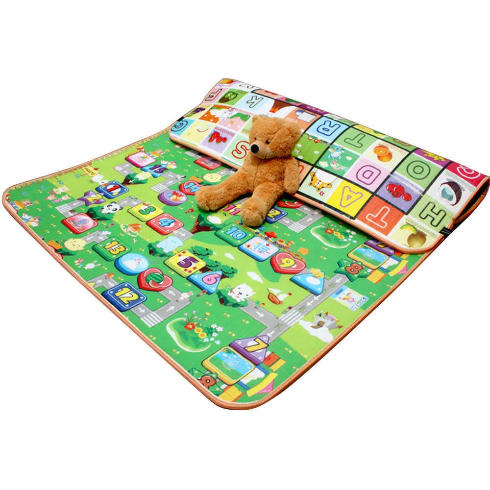 Mat for Children Baby Play Mat 0.5cm Thick Crawling Mat Double Surface Baby Carpet Rug Animal Developing Game Pad 210724