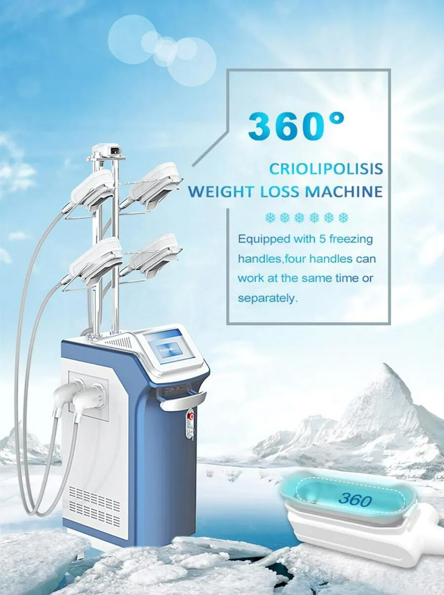 360° surrounding freeze CRYO cellulite reduce slimming 4 Handles Freezing Fat Cryolipolysis Shaping Weight Loss Body Slim Machine