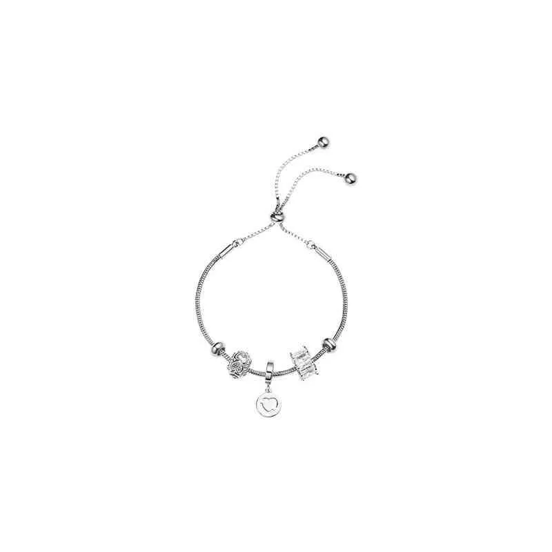 South Korea East Gate fashion inlaid diamond small Manyao love bracelet women`s simple and versatile personalized hand jewelry