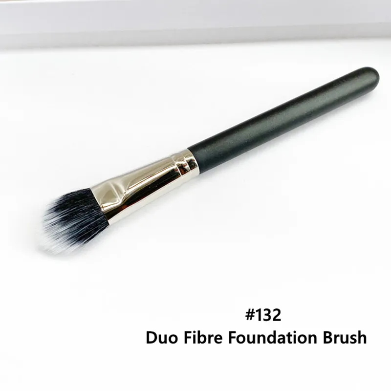 Duo Fiber Foundation Concealer Mineralize Makeup Brush 132 - لا تشوبه شائبة إلى Fully Finish Beauty Makeup Brush Tools