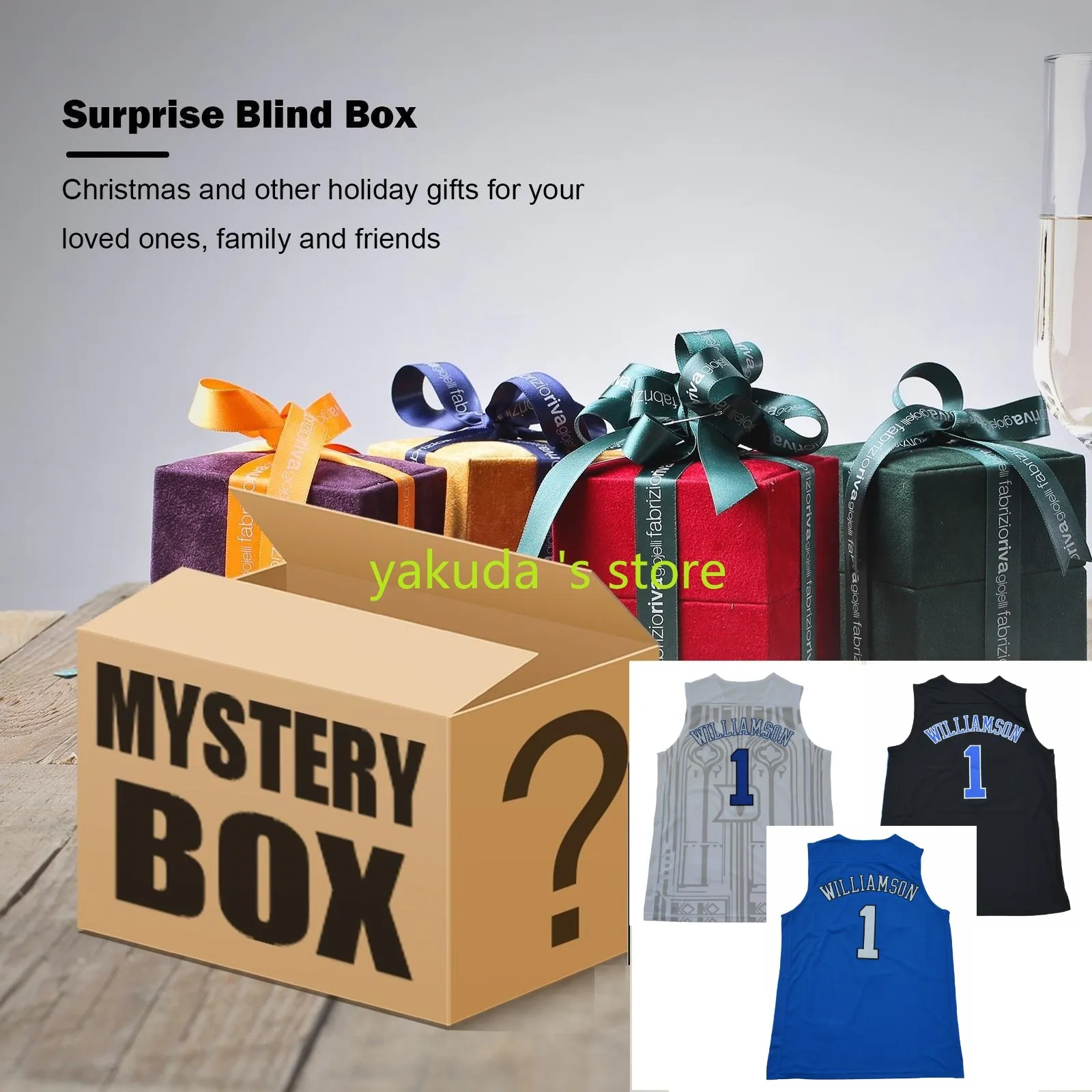 MYSTERY BOX Duke Blue Devils College Basketball jerseys #1 Irving CAREY JR JONES Barrett Allen Jersey Wear 100% New DropShipping Accepted